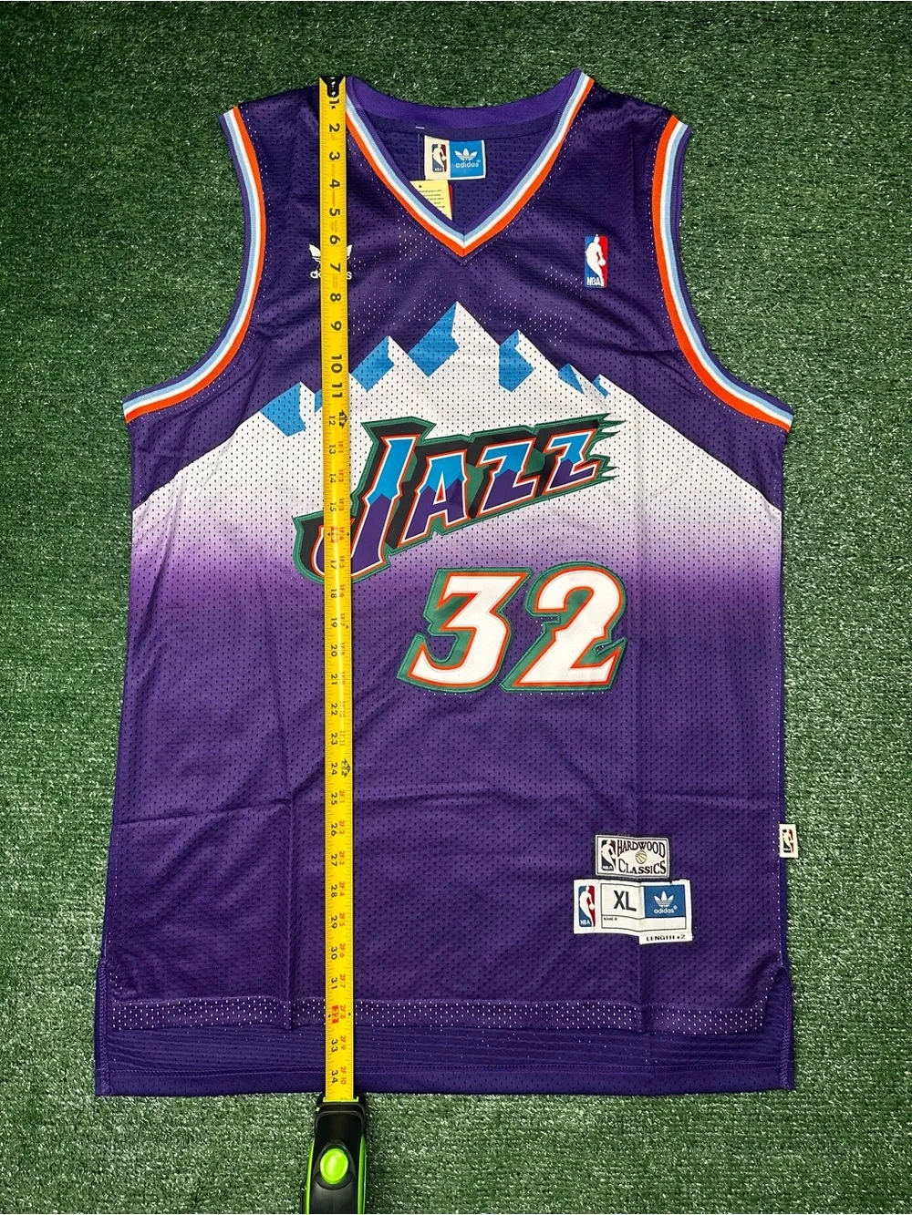 Karl Malone adidas Kids Purple Hardwood Classics NBA Jersey Bottom Panel